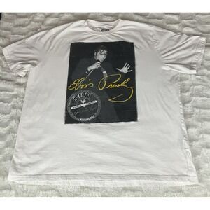 Elvis Presley Men's White XXL Sun Records Graphic T Shirt Rockabilly Memphis